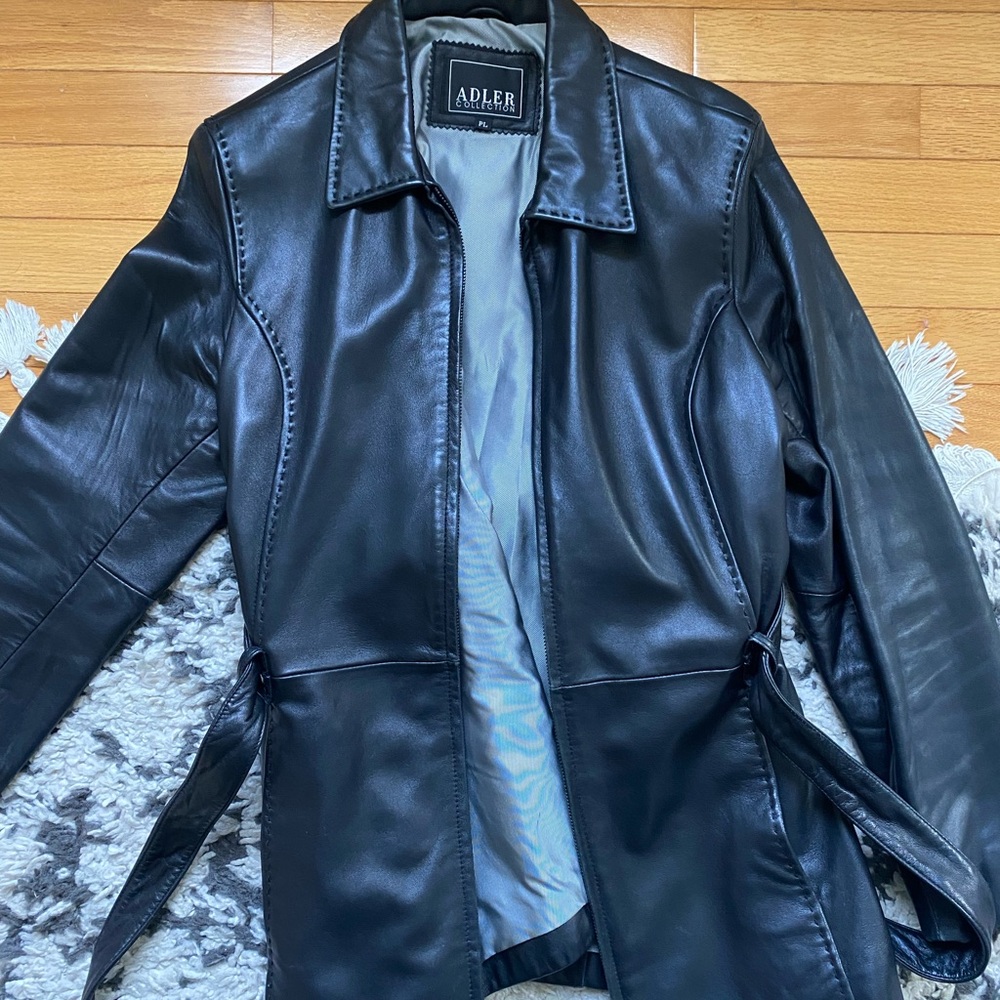 Adler Collection Vintage Black Leather Jacket